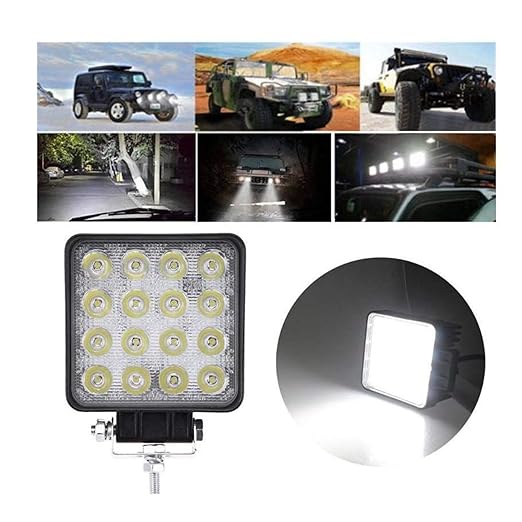 16 LED Square Fog Light 6 Inch 12Volt