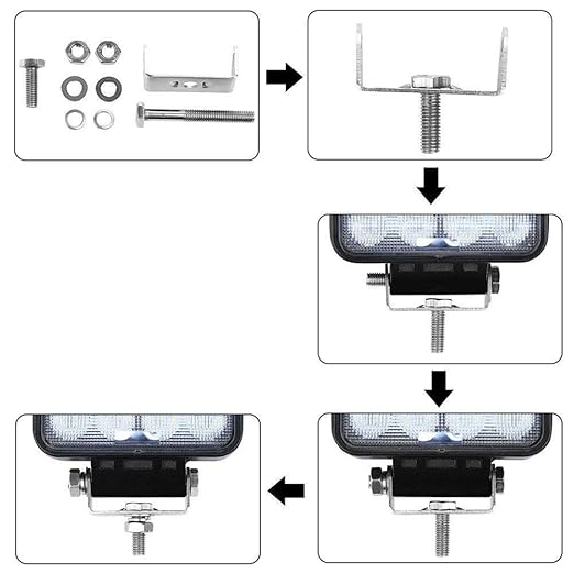 16 LED Square Fog Light 6 Inch 12Volt