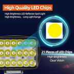 21 Led L27 Fog Light 5 IN 1 For Car, Bus, Truck, Motorbike, Fog Lamp Car, Motorbike, Truck LED (12 V/24V)Common (Pack of 2)