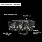 Super Bright SSLG JS33 PRO 3 Led Fog Light Lamp | 12V&24V Common | White & Yellow And Pink With DRL| High/Low Beam | 4 Modes of Flashing Spotlight Universal for Bikes, Cars, SUVs & Thar (Pack of 1)