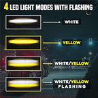 Super Bright SSLG JS33 PRO 3 Led Fog Light Lamp | 12V&24V Common | White & Yellow And Pink With DRL| High/Low Beam | 4 Modes of Flashing Spotlight Universal for Bikes, Cars, SUVs & Thar (Pack of 1)