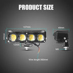 SSLG JS34 PRO Super Bright 4 LED Fog Light I 4 Mode Changing Light With Flashing I High/Low Beam I (12V/24V)Common Metal/Hard Plastic Body Fog Light Universal Fit (Pack of 2)